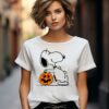 Cute Snoopy With Pumpkin Funny Halloween T shirt 2 11