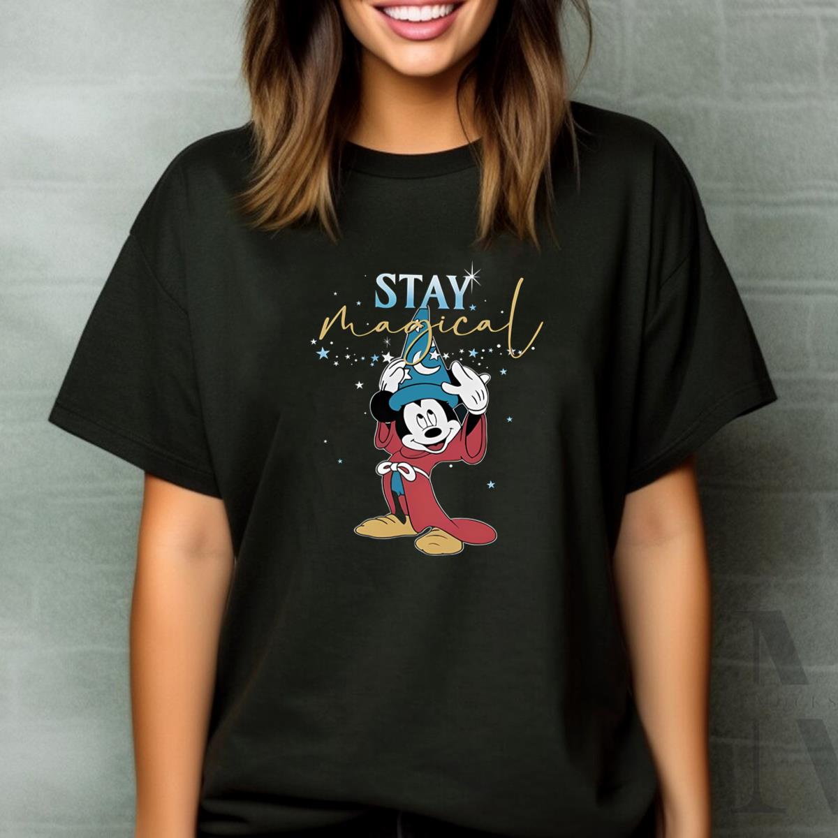 Disney Fantasia Sorcerer Mickey Mouse Magic Wizard Stay Magical Retro Shirt