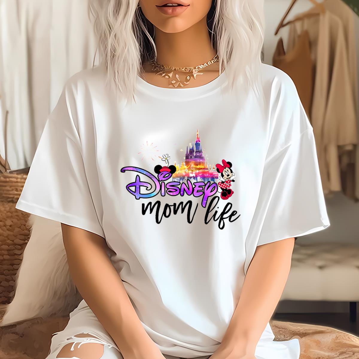 Disney Mom Life Castle Watercolor Mother’s Day Shirt