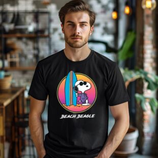 Peanuts Snoopy Beach Beagle Mens T Shirt 1 44