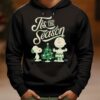 Ripple Junction Peanuts Tis The Season Christmas Tree Snoopy and Charlie Brown Adult Holiday T Shirt 3 3