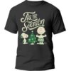 Ripple Junction Peanuts Tis The Season Christmas Tree Snoopy and Charlie Brown Adult Holiday T Shirt 5 1