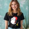 Snoopy Woodstock Antlers Santa Peanuts Holiday T Shirt 2 8888