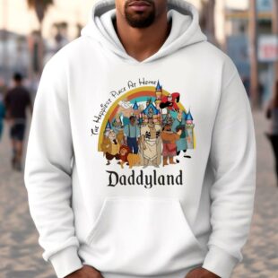 daddyland the happiest place at home disney dad shirt 4prwc
