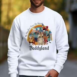 daddyland the happiest place at home disney dad shirt qpxhm