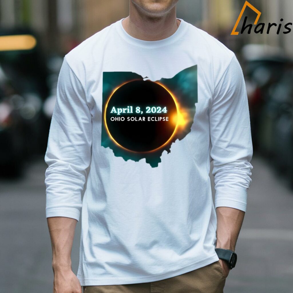 April 82024 Ohio Solar Eclipse T shirt 3 Long Sleeve T shirt