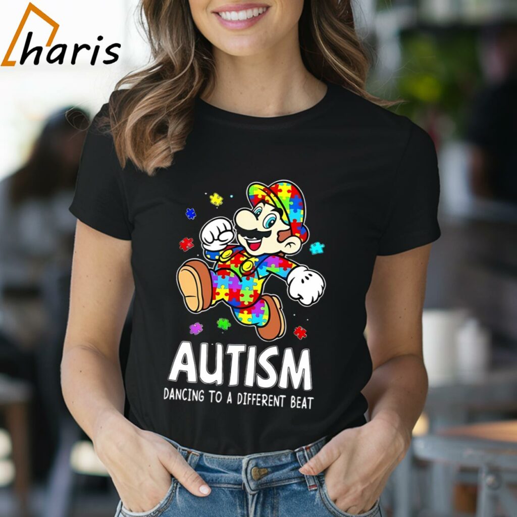 Autism Awareness Dancing Super Mario Shirt