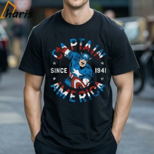 Captain America Since 1941 Circle Logo Vintage T shirt 1 T shirt
