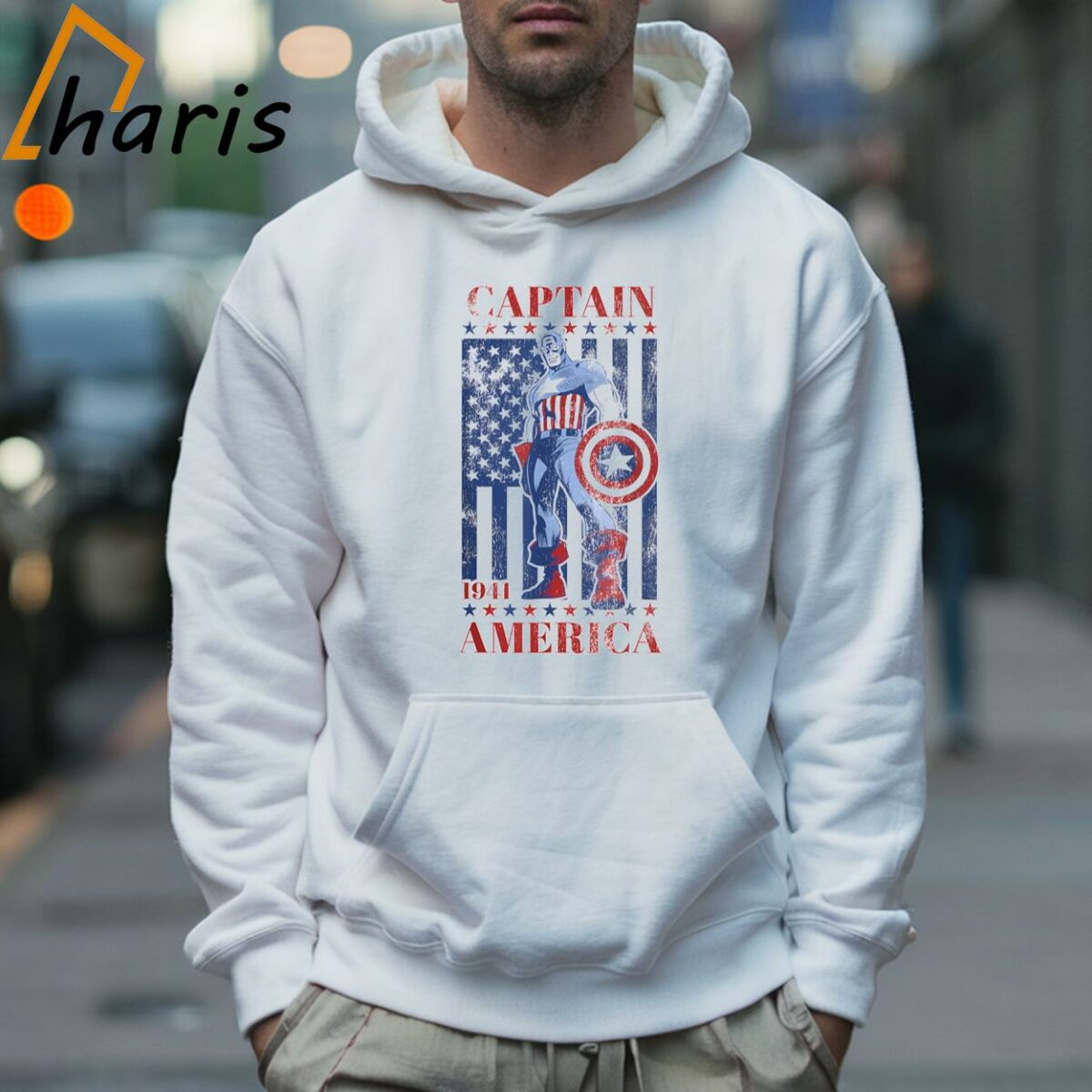 Captain America Vintage Flag 1941 T shirt 5 Hoodie