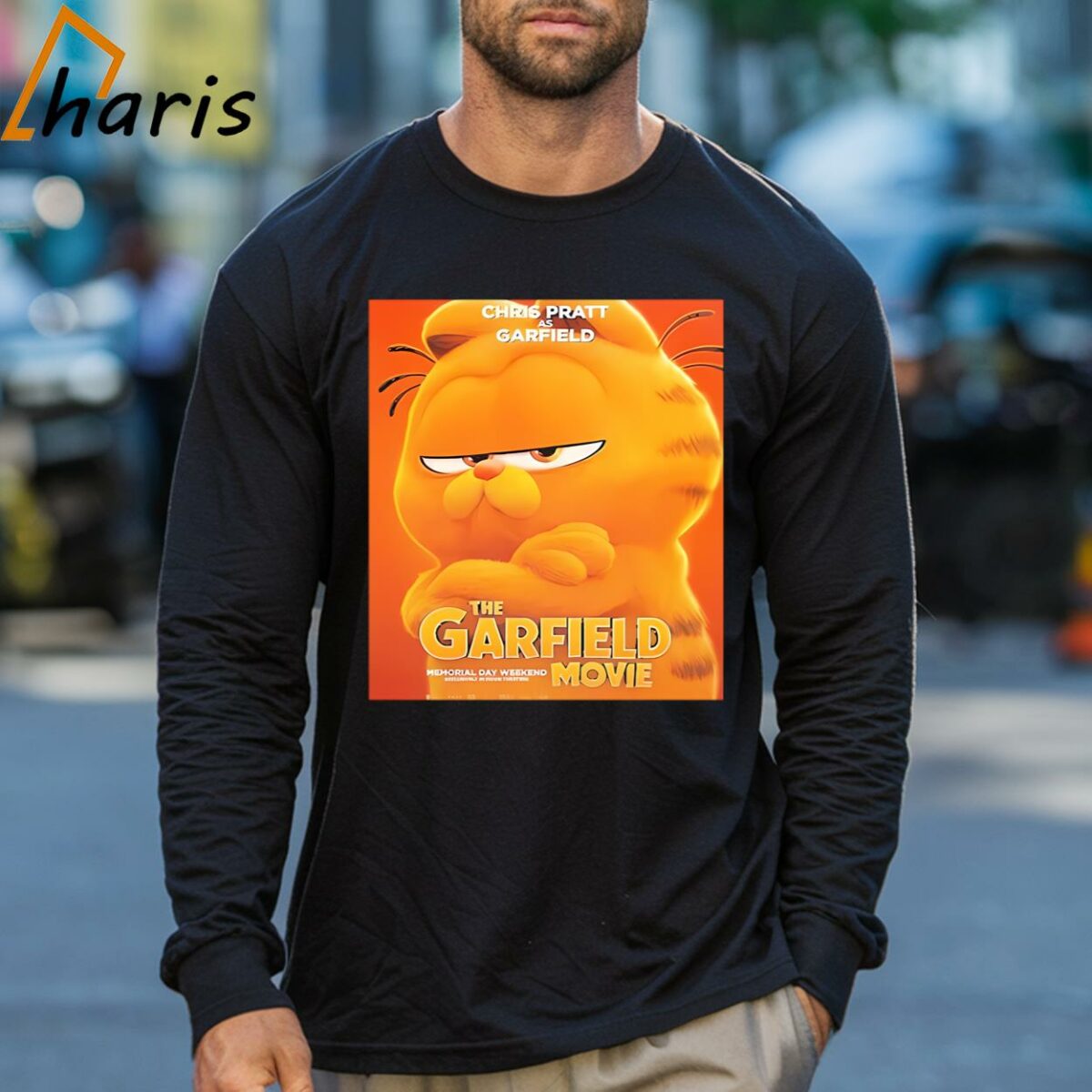 Chris Pratt As Garfield In The Garfield Movie Shirt 3 Long sleeve shirt