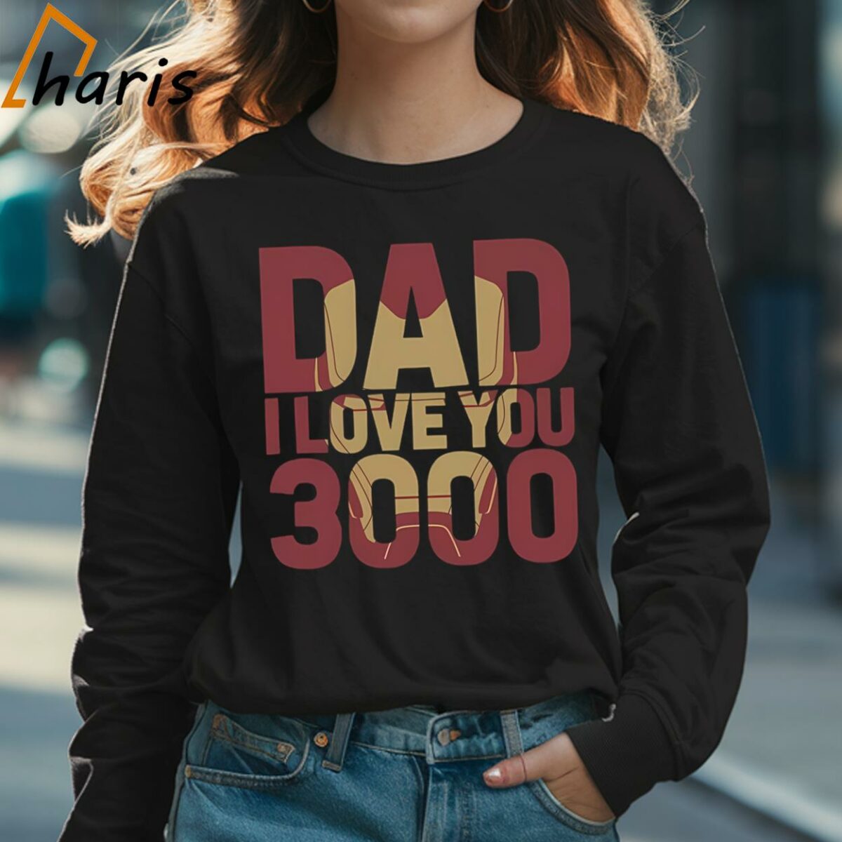 Dad I Love You 3000 Marvel Iron Man T shirt 3 Long sleeve shirt