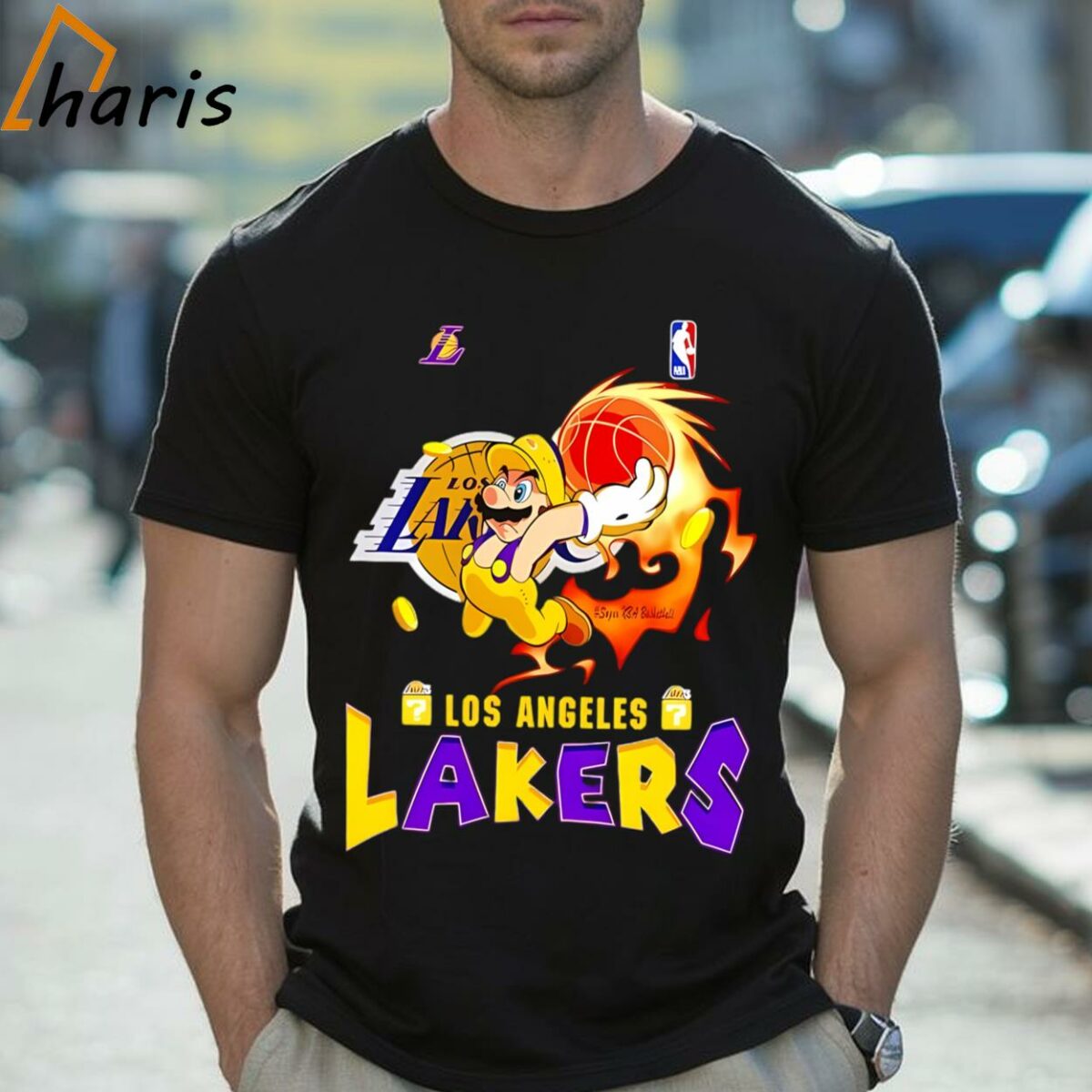 Dunking Los Angeles Lakers Super Mario Shirt 2 Shirt