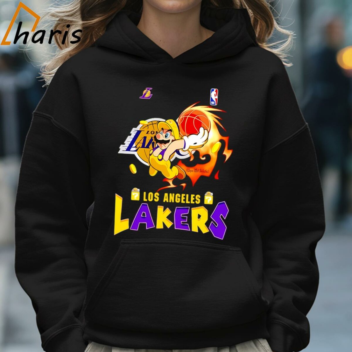Dunking Los Angeles Lakers Super Mario Shirt 5 Hoodie