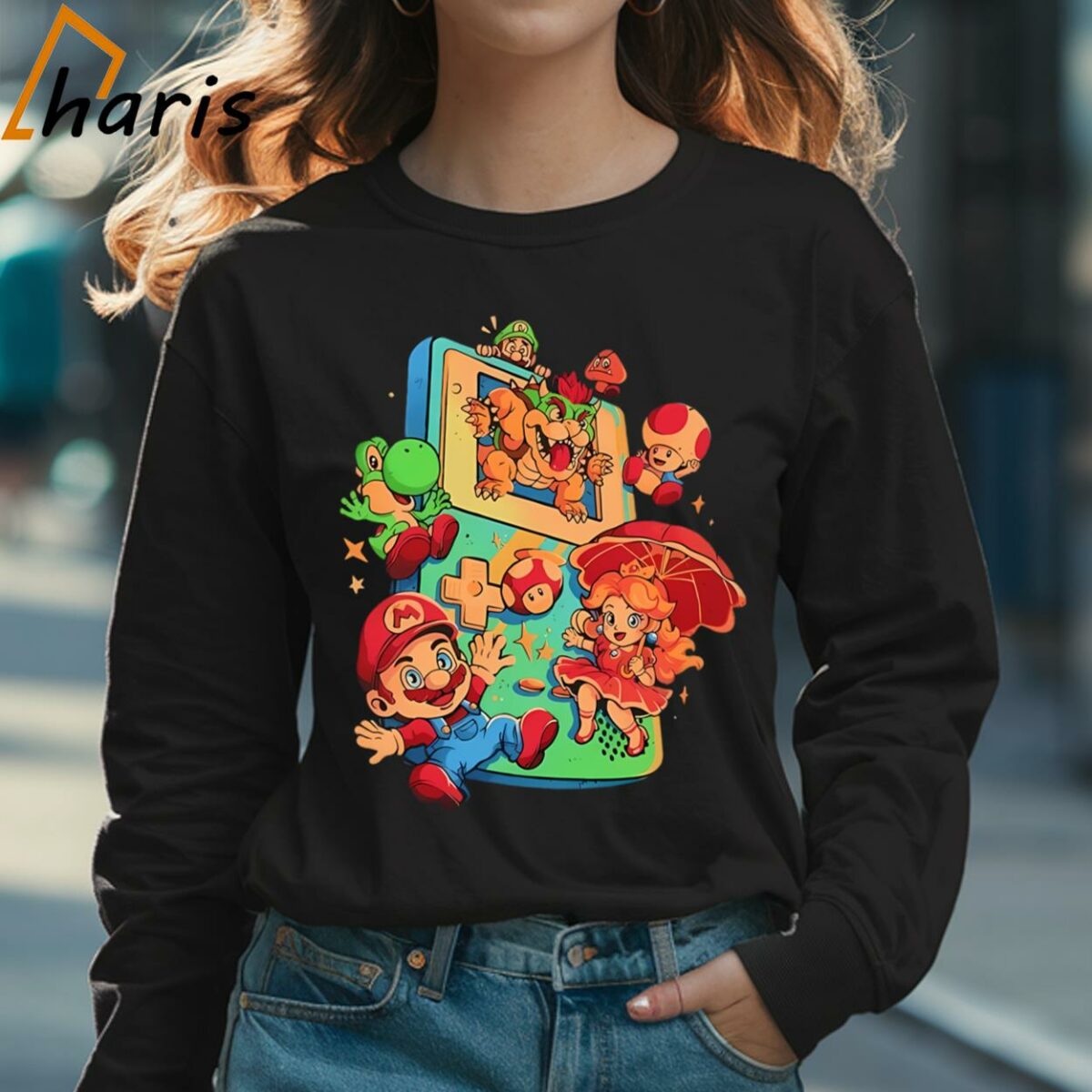 Game Boy Plumber Game Super Mario Bros Shirt 3 Long sleeve shirt