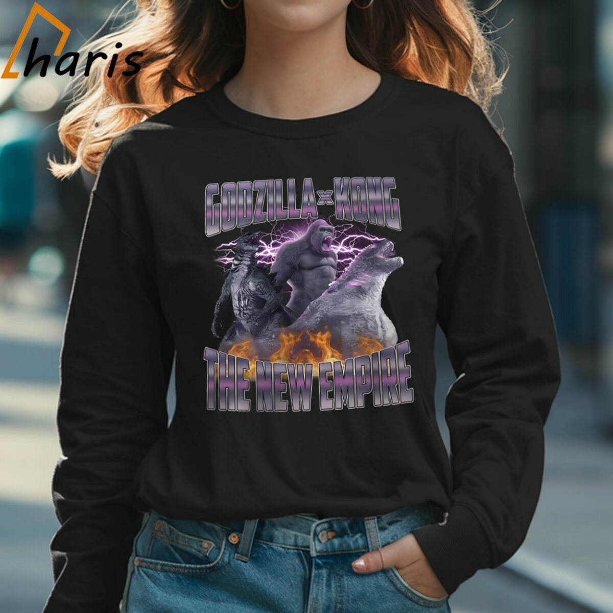 Godzilla Kong Vintage Shirt 3 Long sleeve shirt