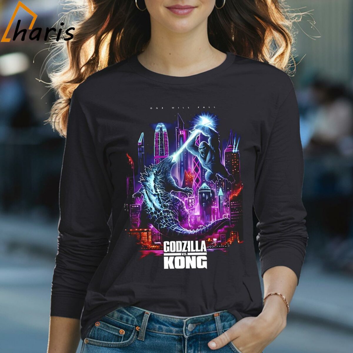 Godzilla Vs Kong One Will Fall Shirt 4 Long Sleeve T shirt