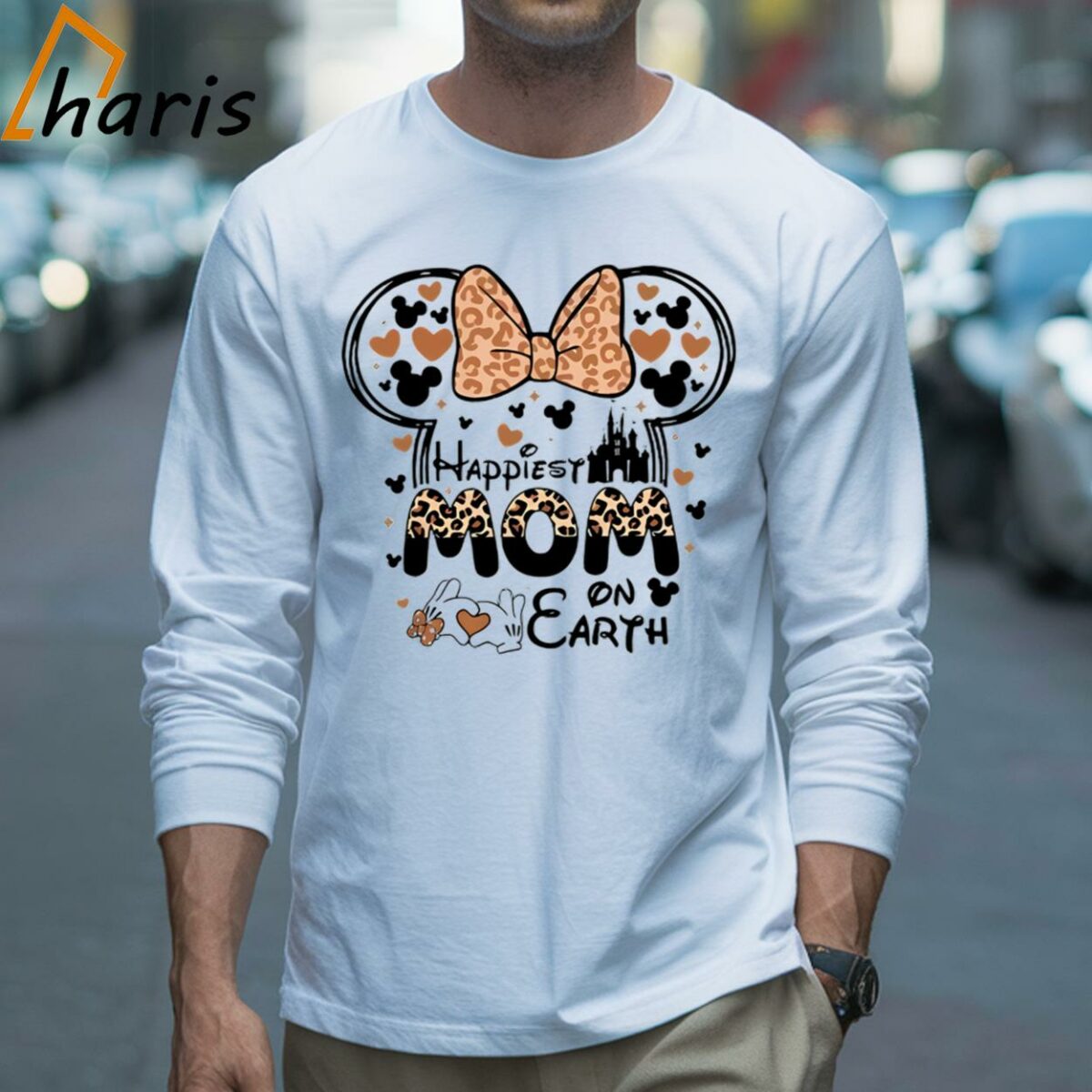 Happiest Mom On Earth Leopard Minnie Mother Shirt 3 Long sleeve shirt