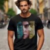 Harry Potter Faces Featured on Mens Black Graphic T Shirt 1 3333