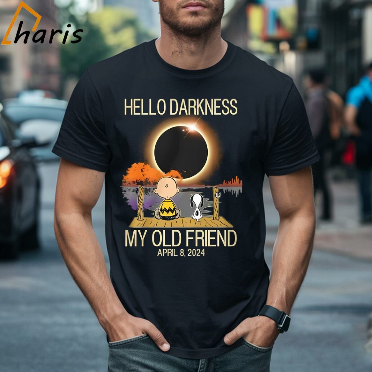 Hello Darkness My Old Friend Solar Eclipse 2024 Stream Snoopy Shirt 1 T shirt