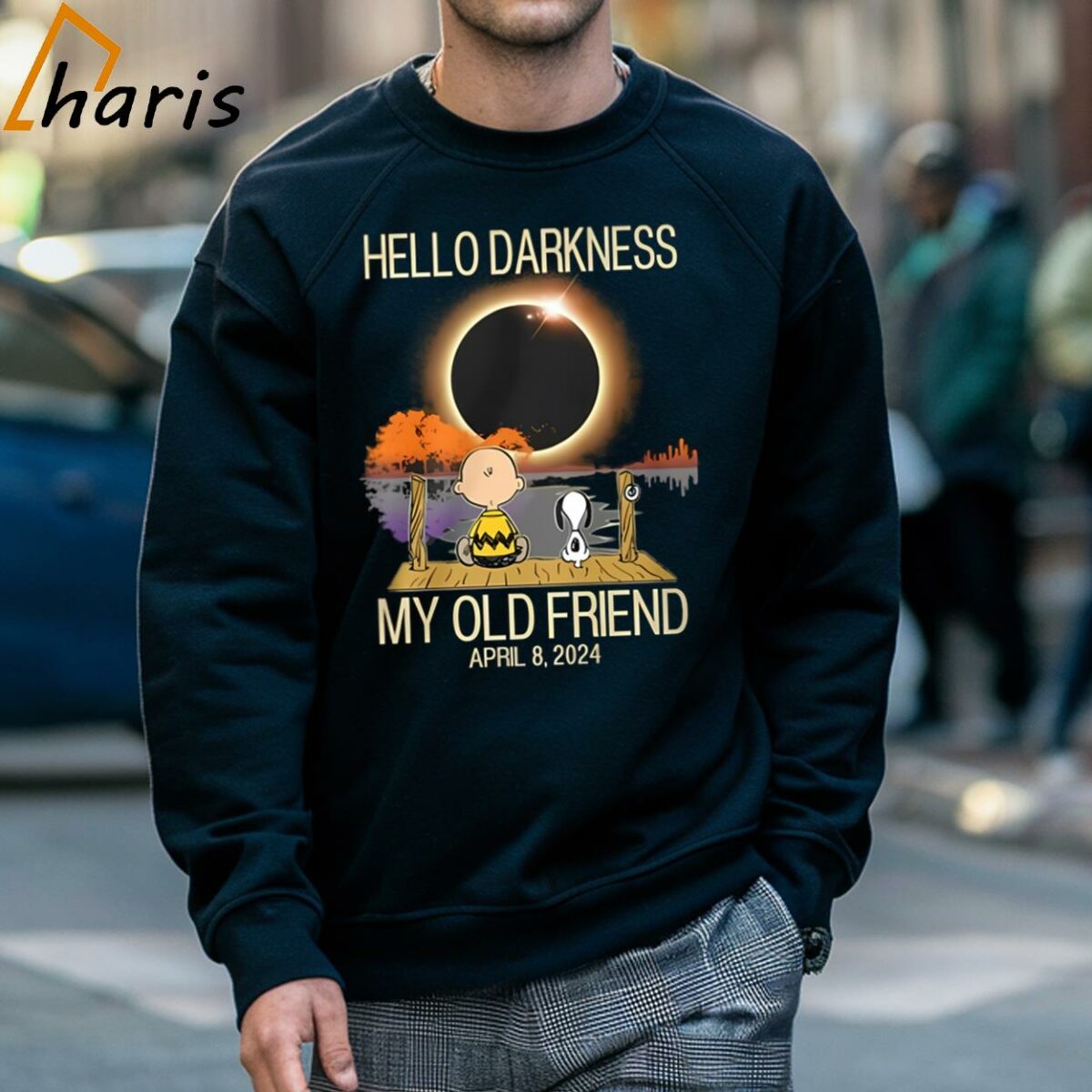 Hello Darkness My Old Friend Solar Eclipse 2024 Stream Snoopy Shirt 3 Sweatshirt