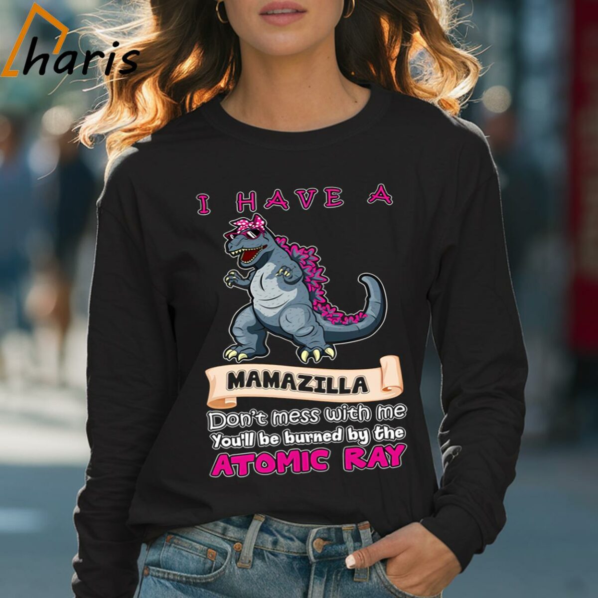 I Have A Mamazilla Godzilla Mothers Day T shirt 4 Long sleeve shirt