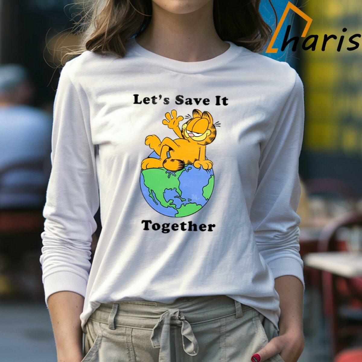 Lets Save It Together Garfield T shirt 4 Long sleeve Shirt