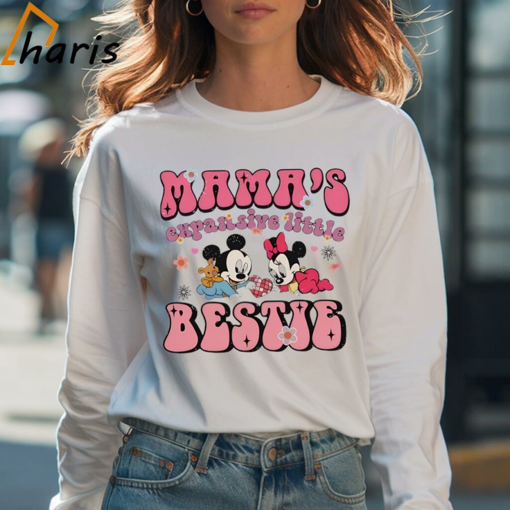 Mamas Expensive Little Bestie Disney Mickey and Minnie Shirt 4 Long sleeve shirt