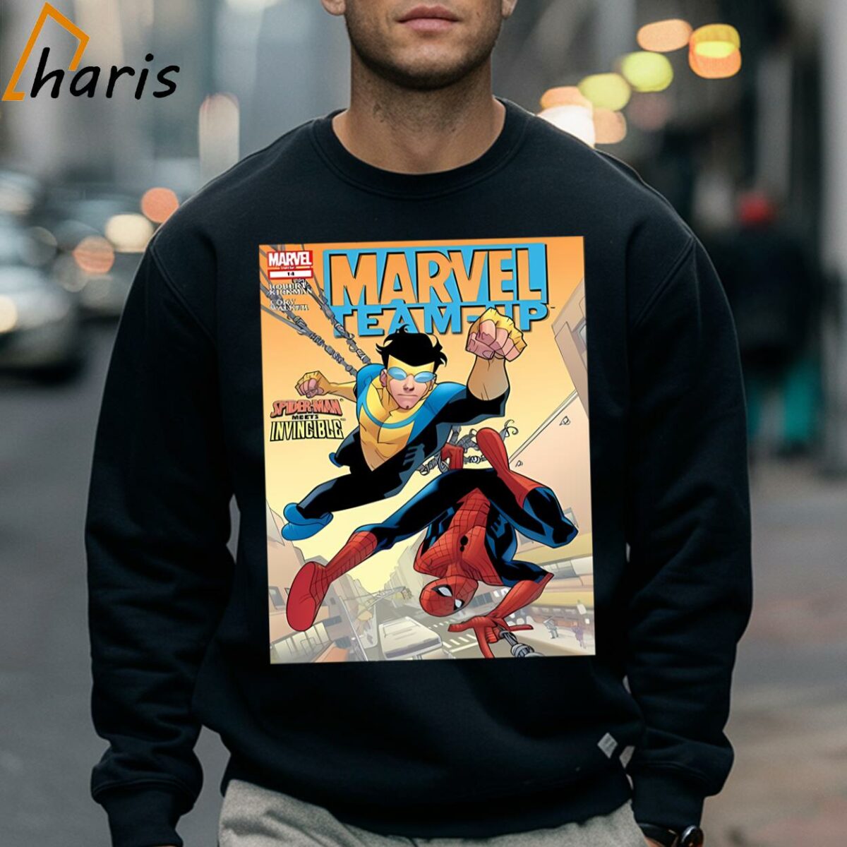 Marvel Team Up Spiderman Meets Invicible T shirt 5 Sweatshirt