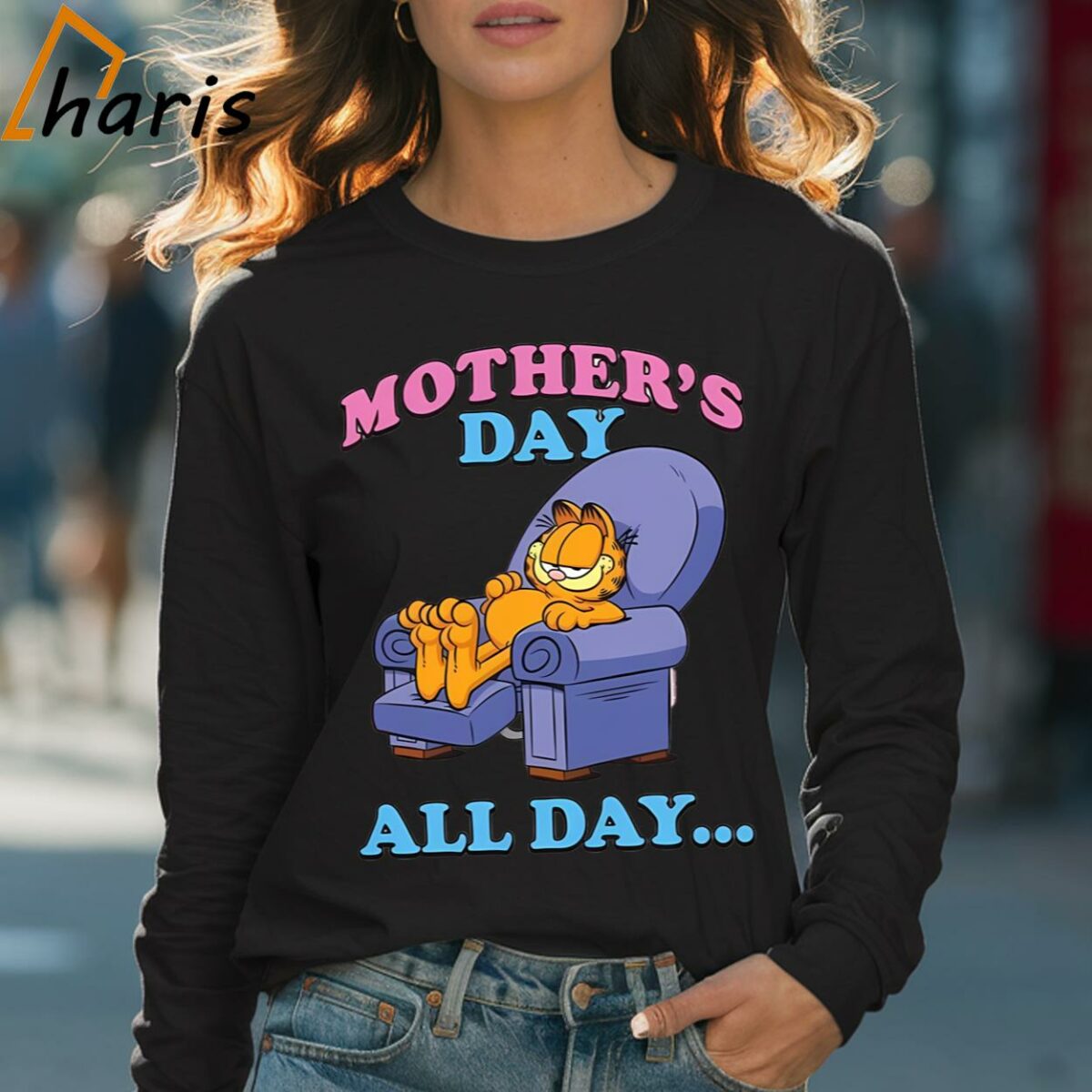 Mothers Day All Girls Garfield T shirt 4 Long sleeve shirt