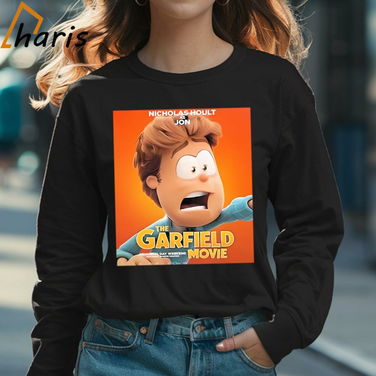 Nicholas Hoult As Jon In The Garfield Movie Shirt 3 Long sleeve shirt