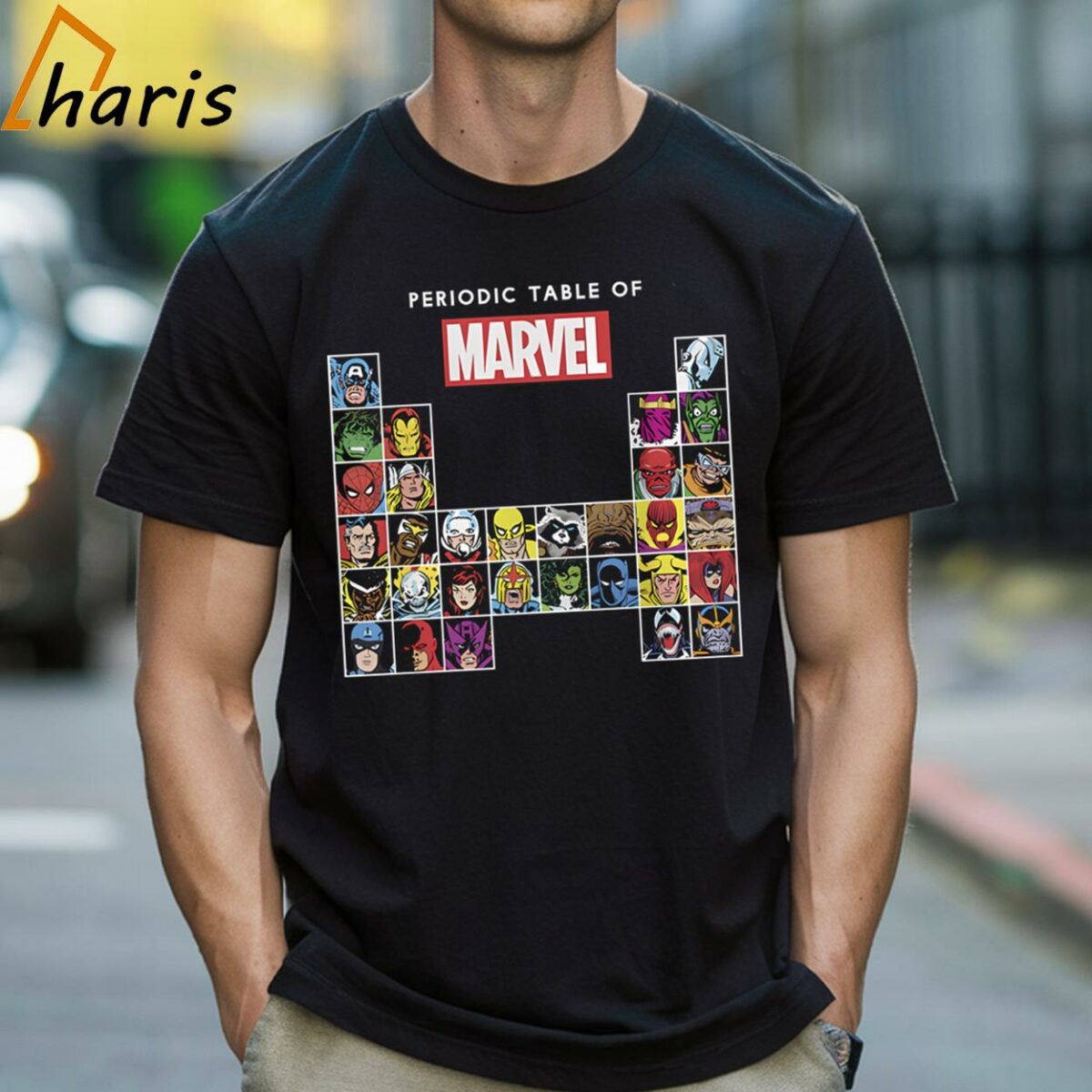Periodic Table of Heroes Marvel T shirt 1 Shirt
