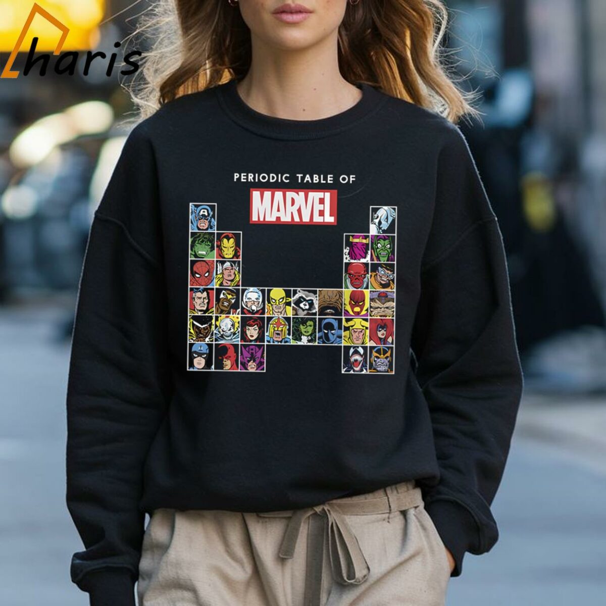 Periodic Table of Heroes Marvel T shirt 3 Sweatshirt
