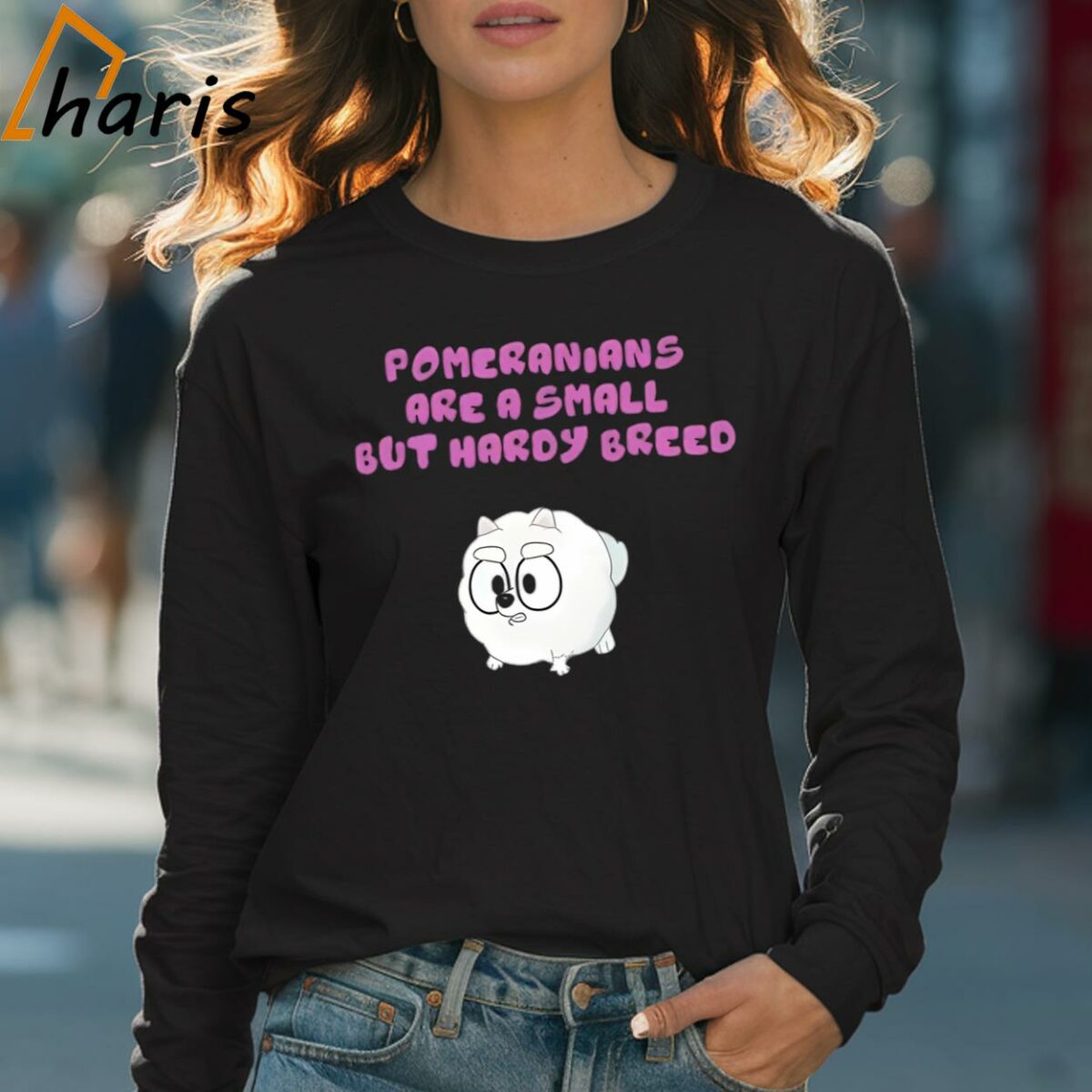 Pom Pom Pomeranians Are A Small But Hardy Breed Bluey T shirt 4 Long sleeve shirt