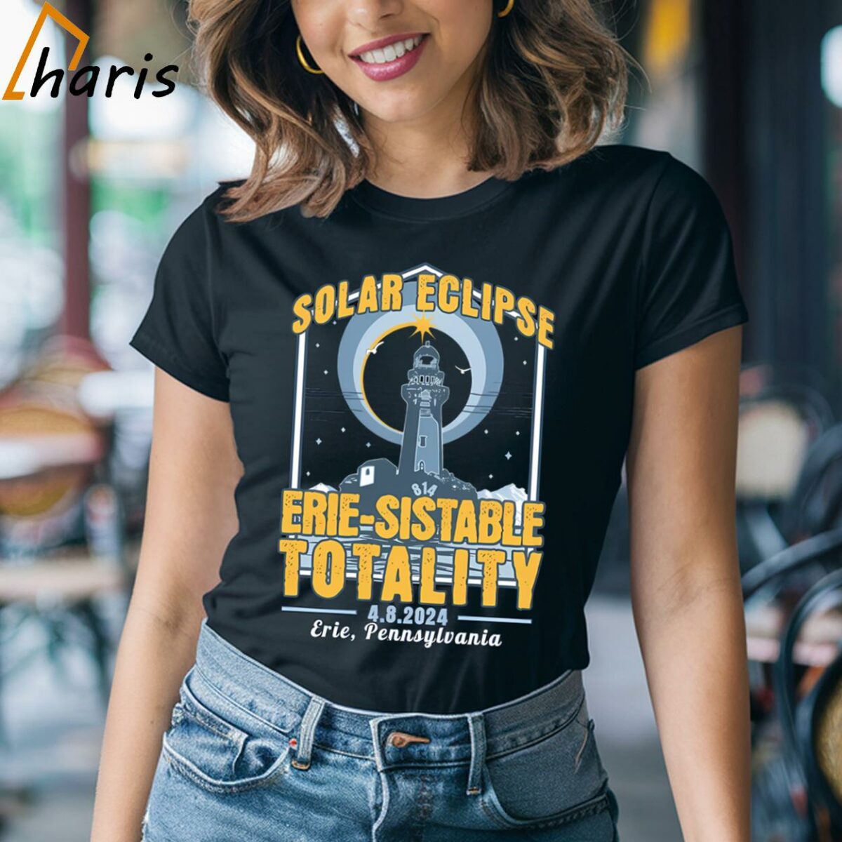 Solar Eclipse Erie sistable Totality 2024 Shirt 2 T shirt