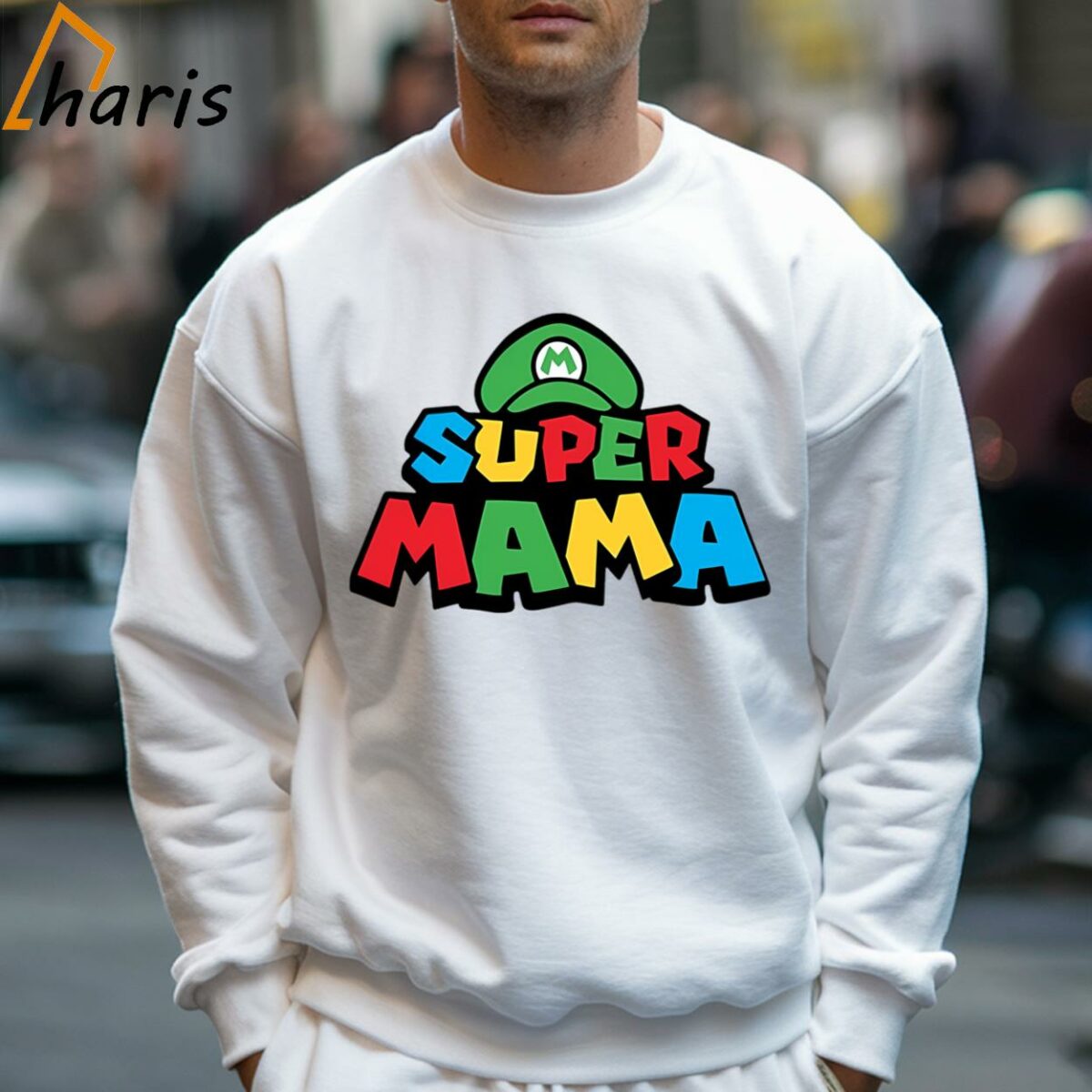 Super Mama Super Mario Parody Green Shirt 5 Sweatshirt