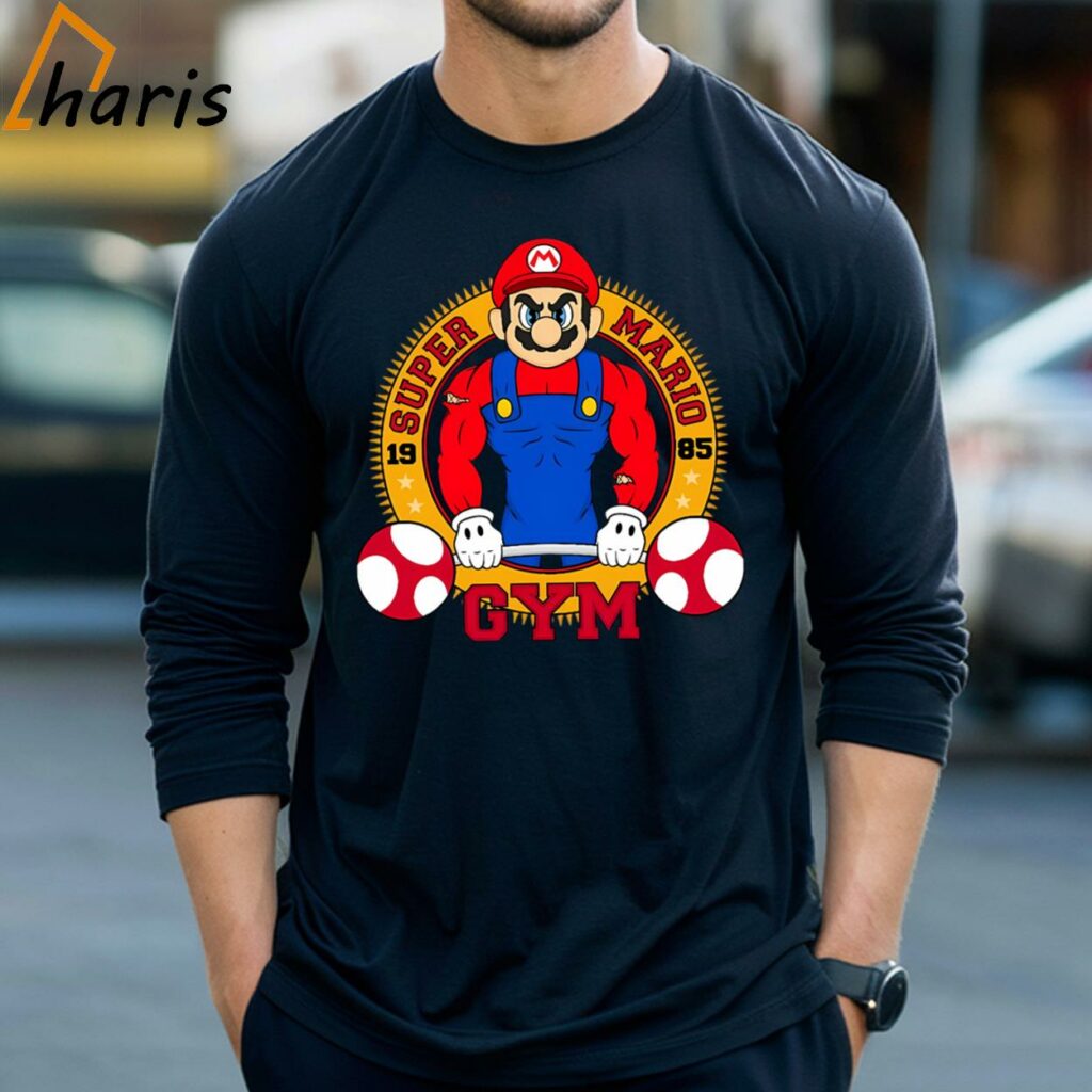 Super Mario Gym 1985 T shirt 3 Long Sleeve T shirt