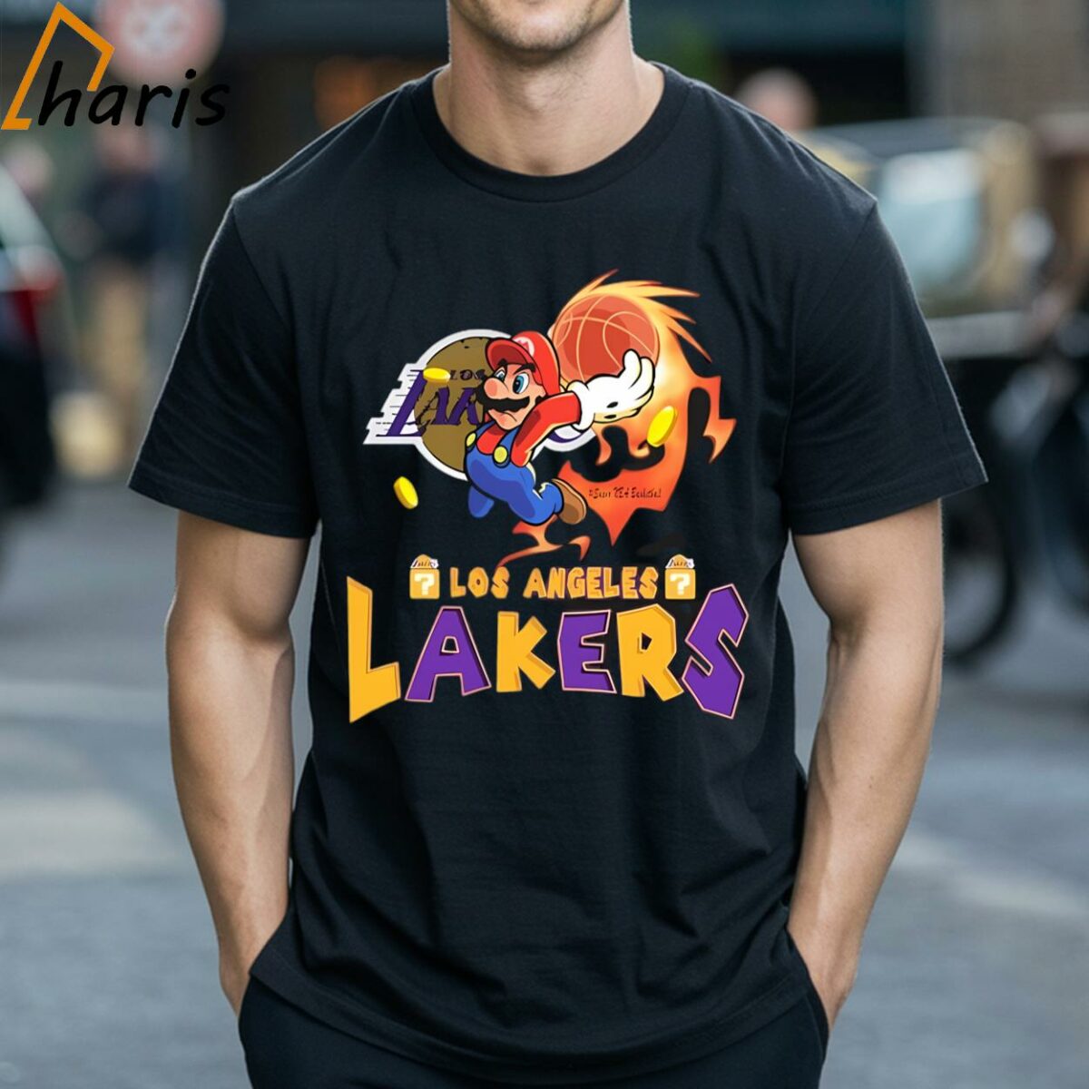 Super Mario Los Angeles Lakers Basketball Shirt 1 T shirt