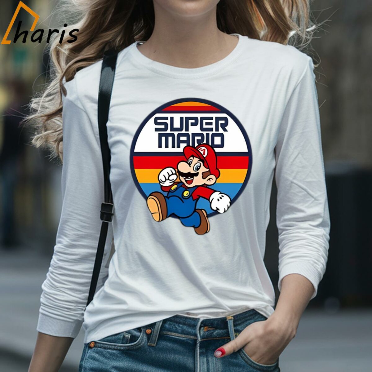 Super Mario Ringer Vintage T shirt 4 Long Sleeve T shirt
