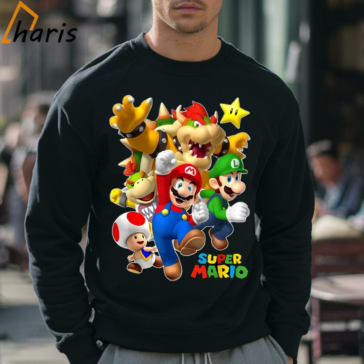Super Mario Team Poster Movie T shirt 3 Sweatshirt