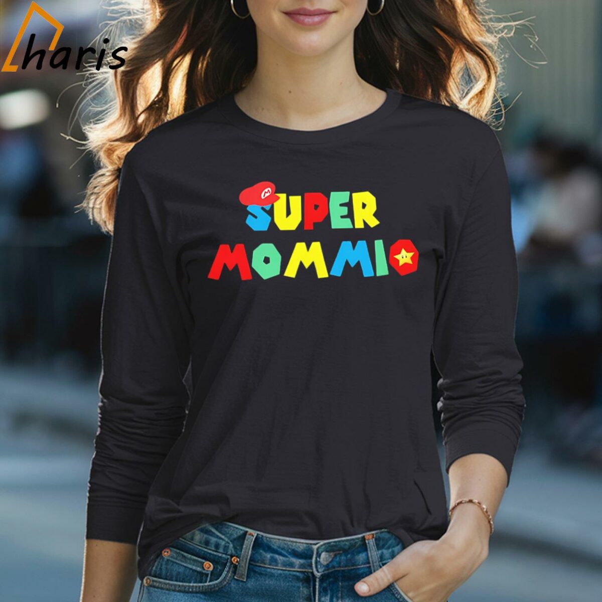 Super Momio Super Mario Happy Mothers Day Shirt 4 Long Sleeve T shirt