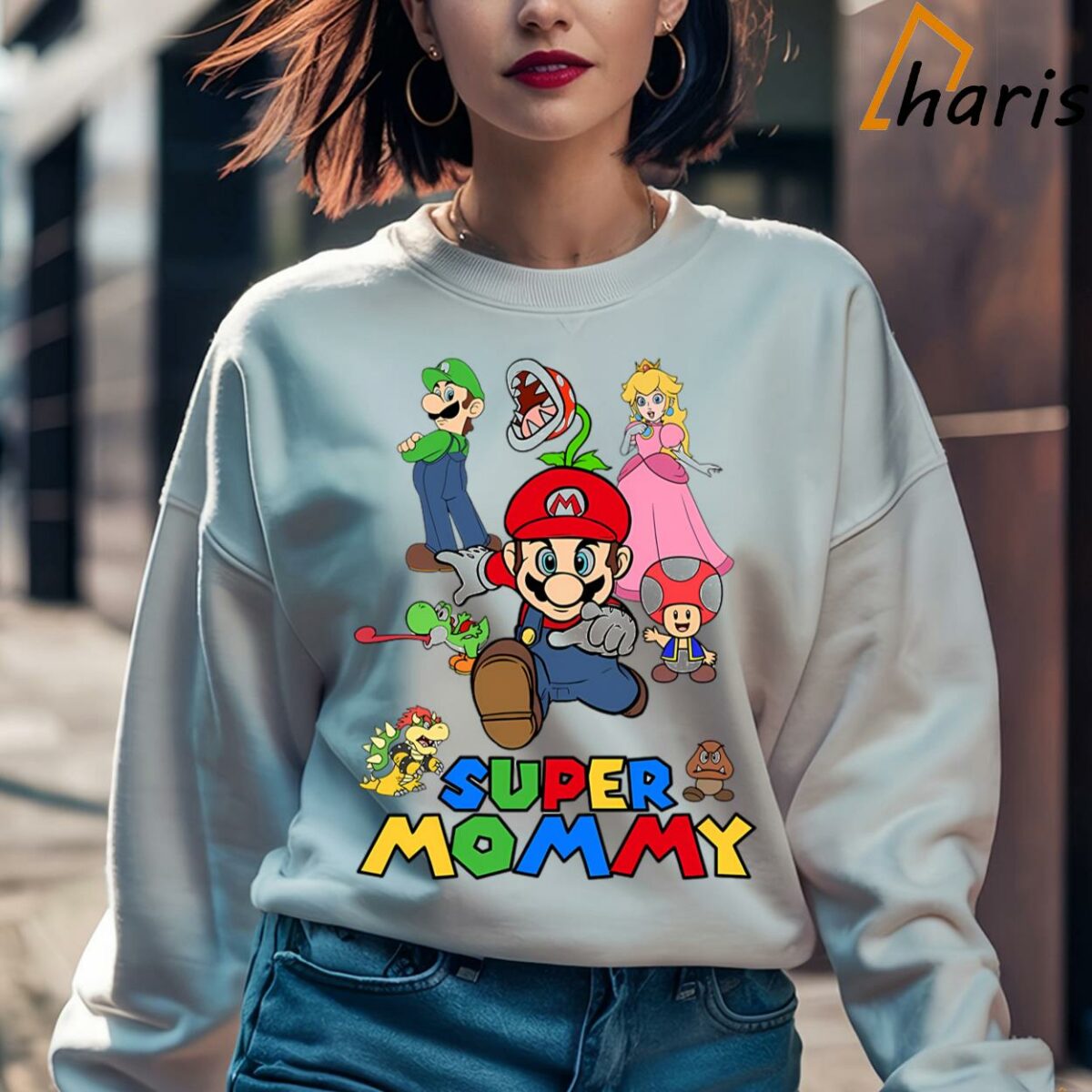 Super Mommy Super Mario Mom Shirt 4 Sweatshirt