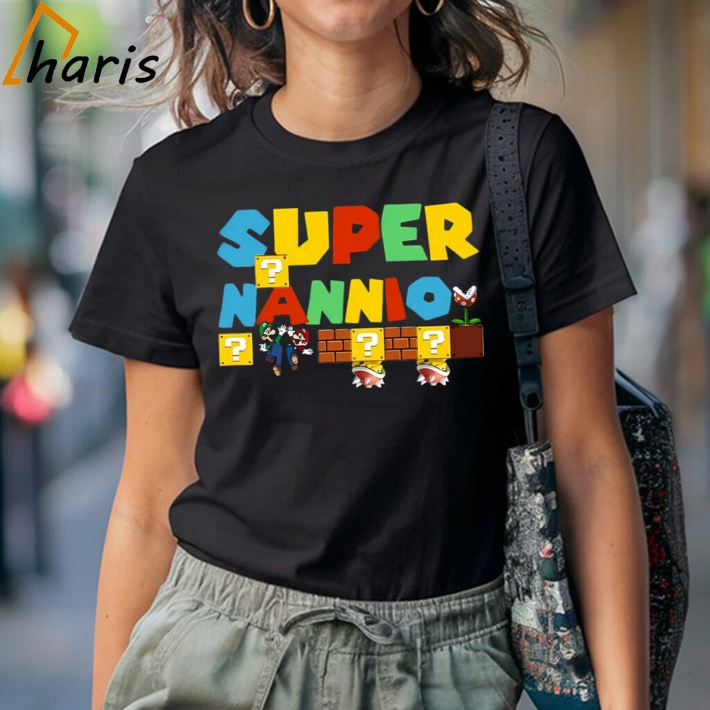 Super Nannio Super Mario Mothers Day T shirt 2 T shirt