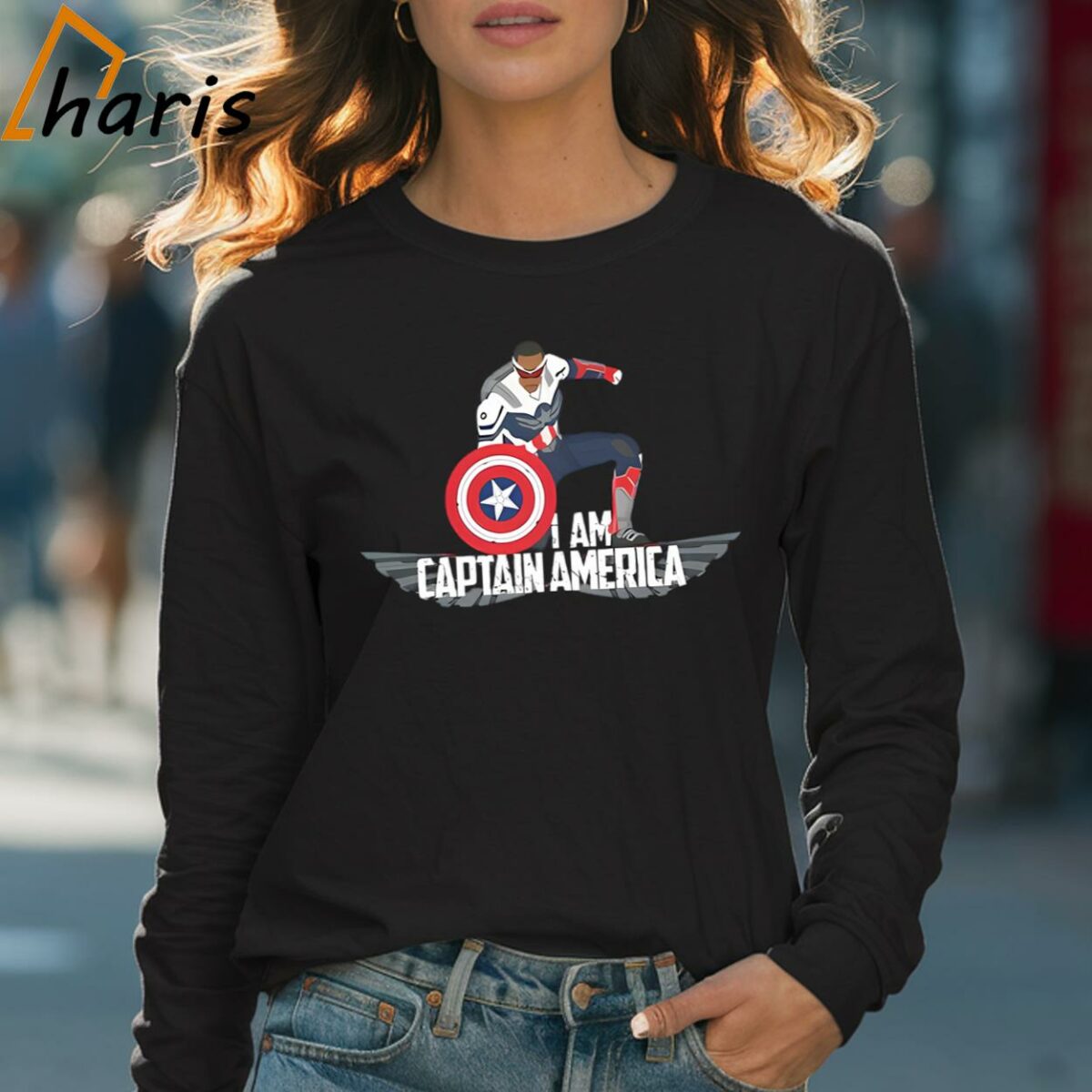 The Falcon I Am Captain America T shirt 4 Long sleeve shirt