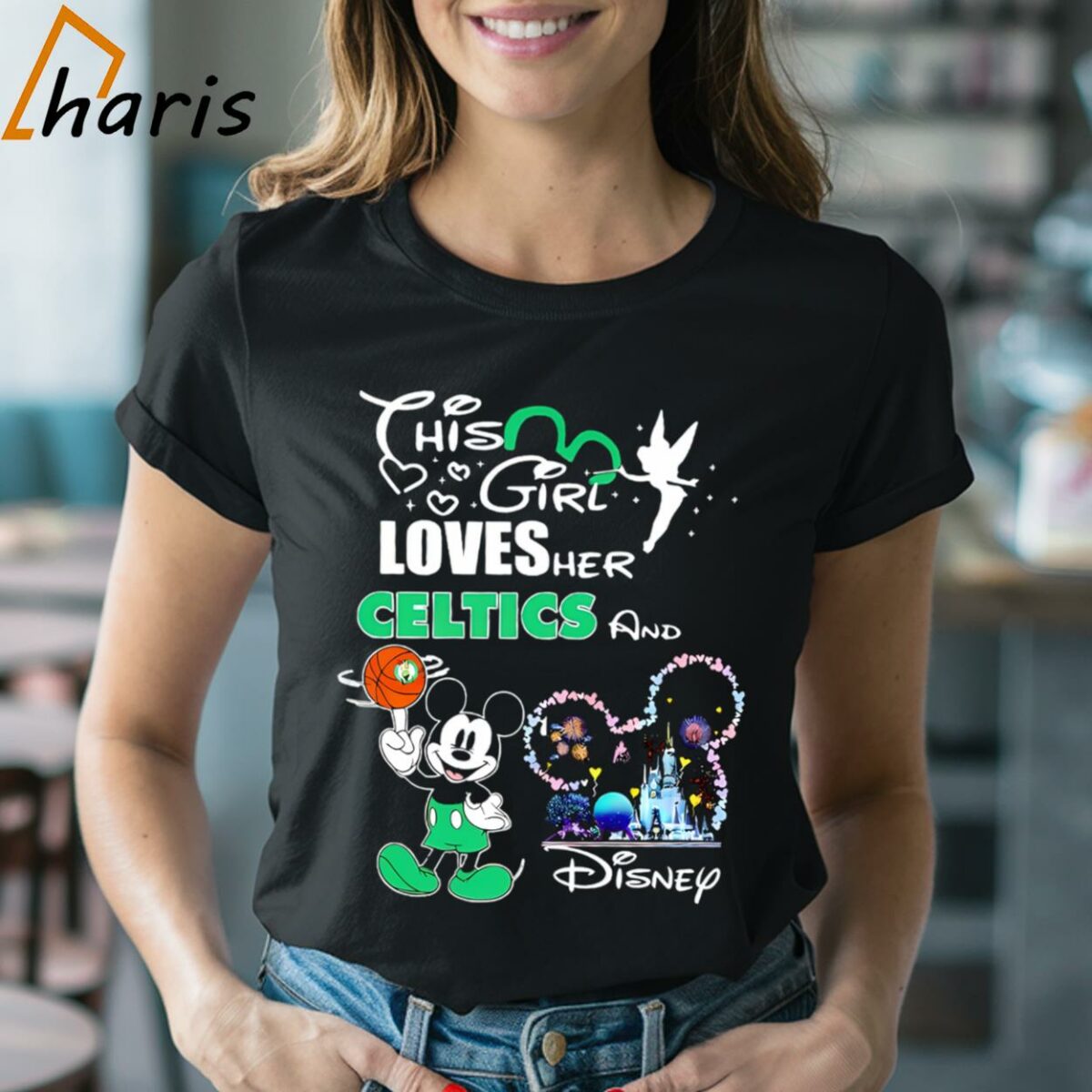 This Girl Loves Her Celtics And Disney Shirt 2 Shirt