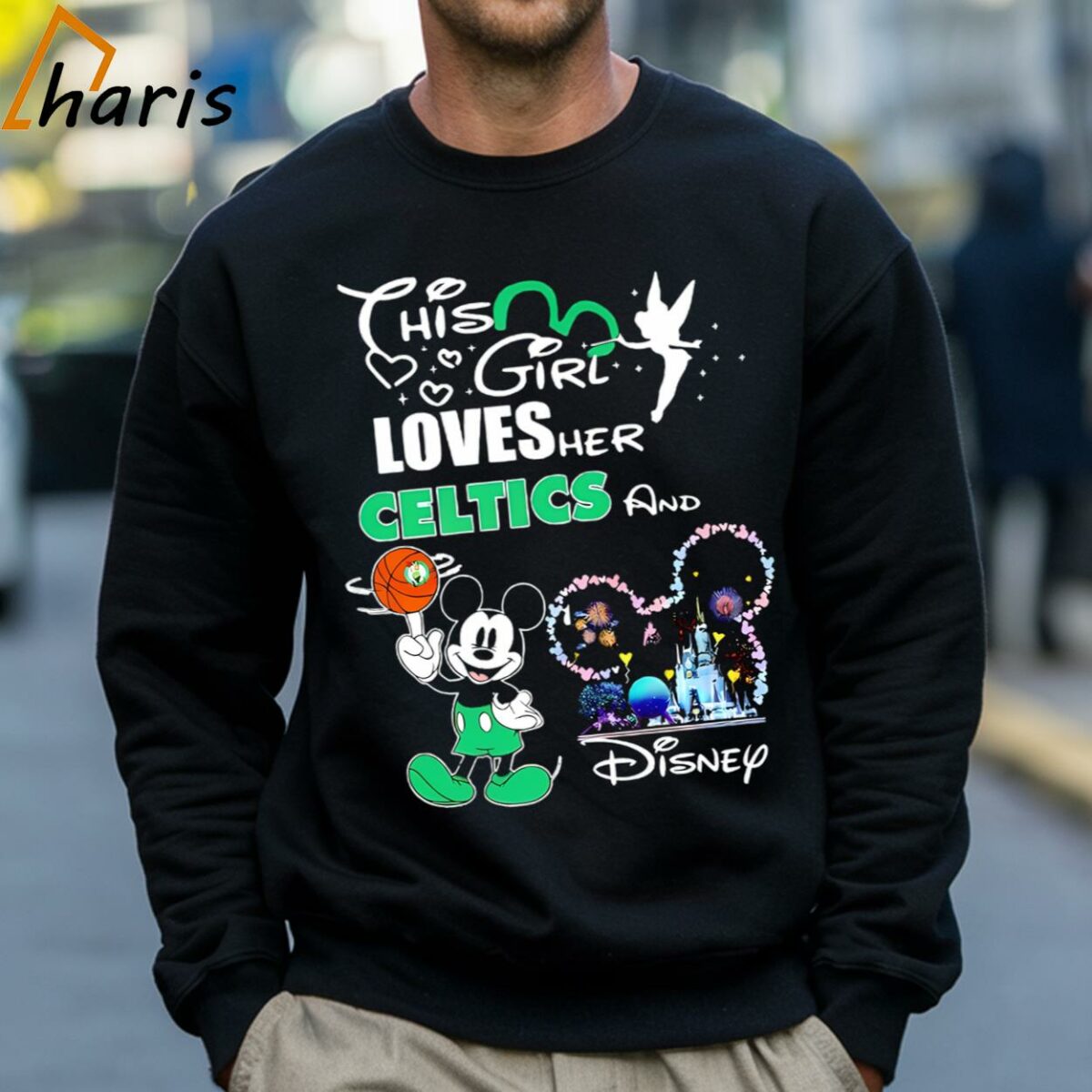 This Girl Loves Her Celtics And Disney Shirt 4 Sweatshirt