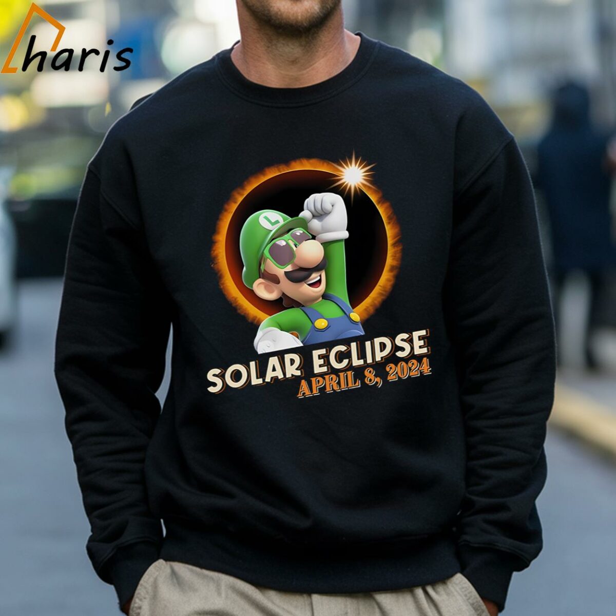 Total Solar Eclipse 2024 Mario Luigi Shirt 4 Sweatshirt