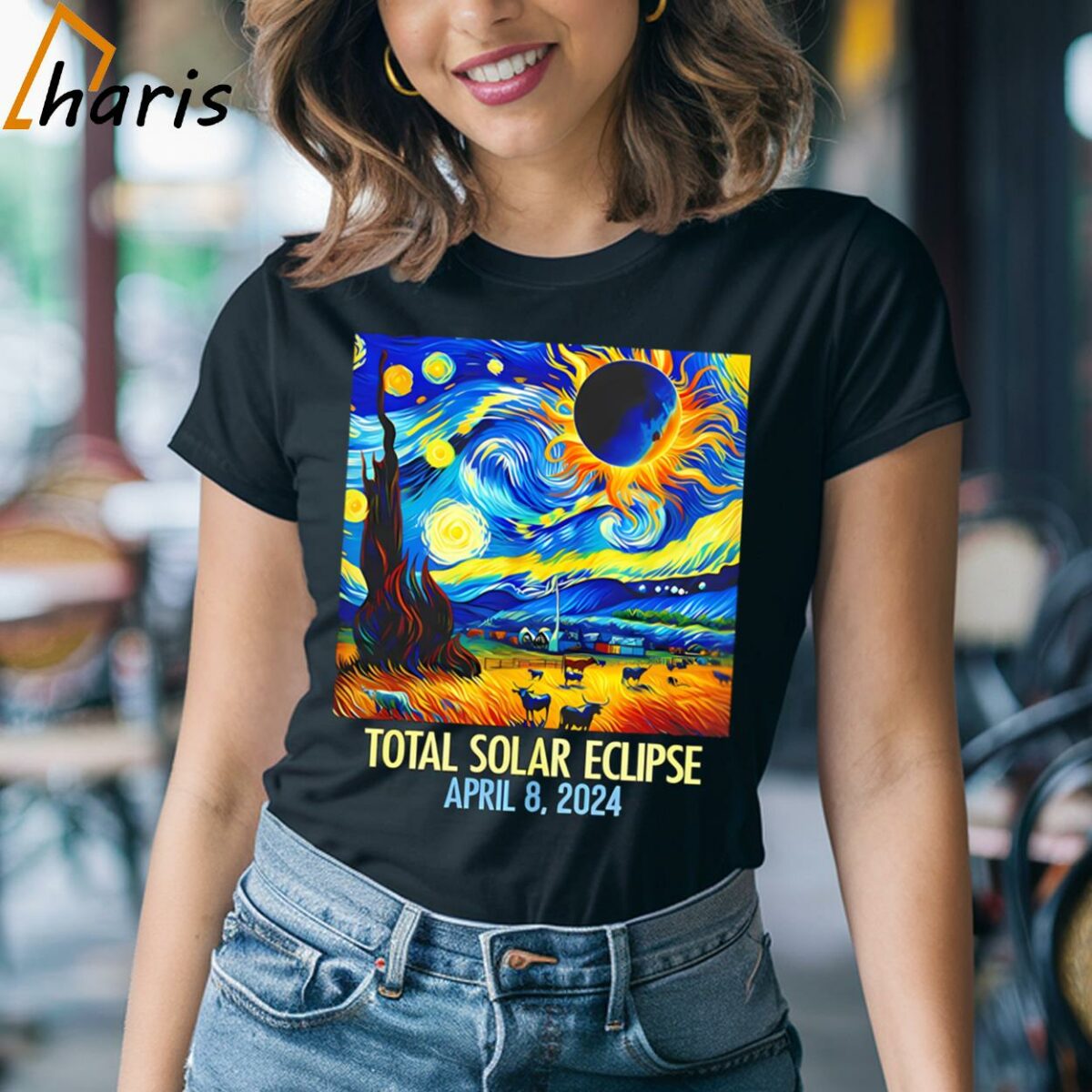 Total Solar Eclipse 2024 Print Casual T Shirt 2 T shirt