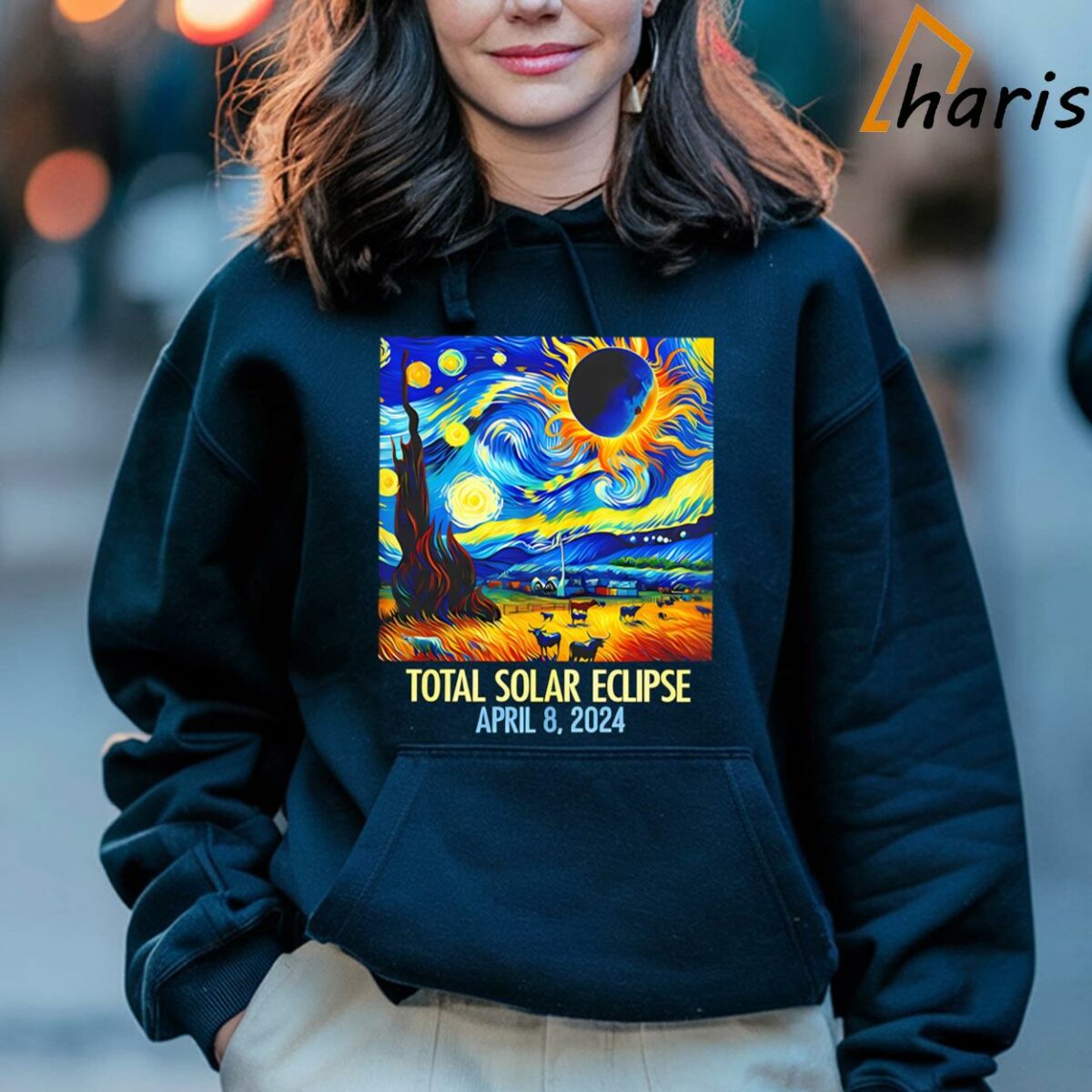 Total Solar Eclipse 2024 Print Casual T Shirt 4 Hoodie
