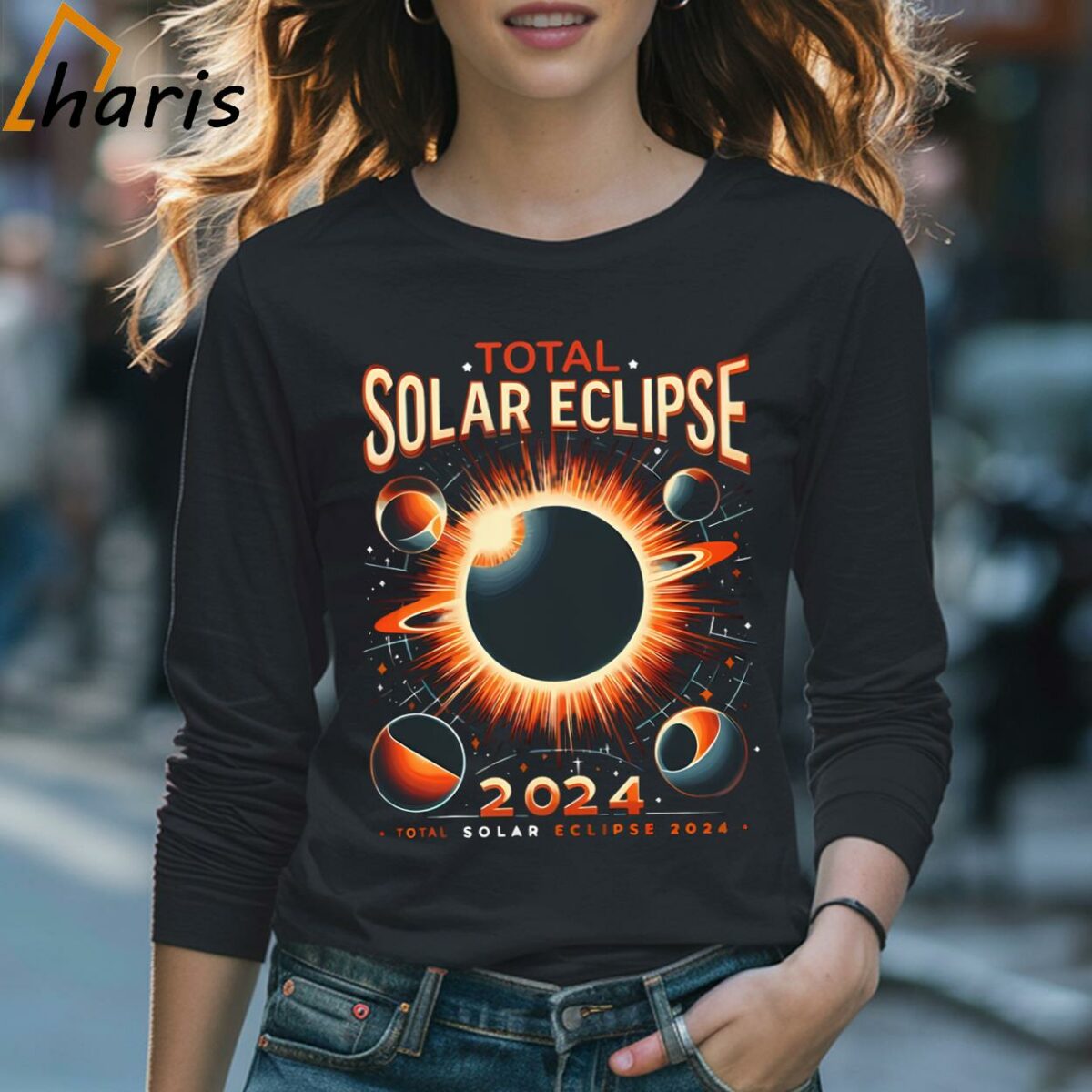 Total Solar Eclipse April 2024 T Shirt 4 Long Sleeve T shirt