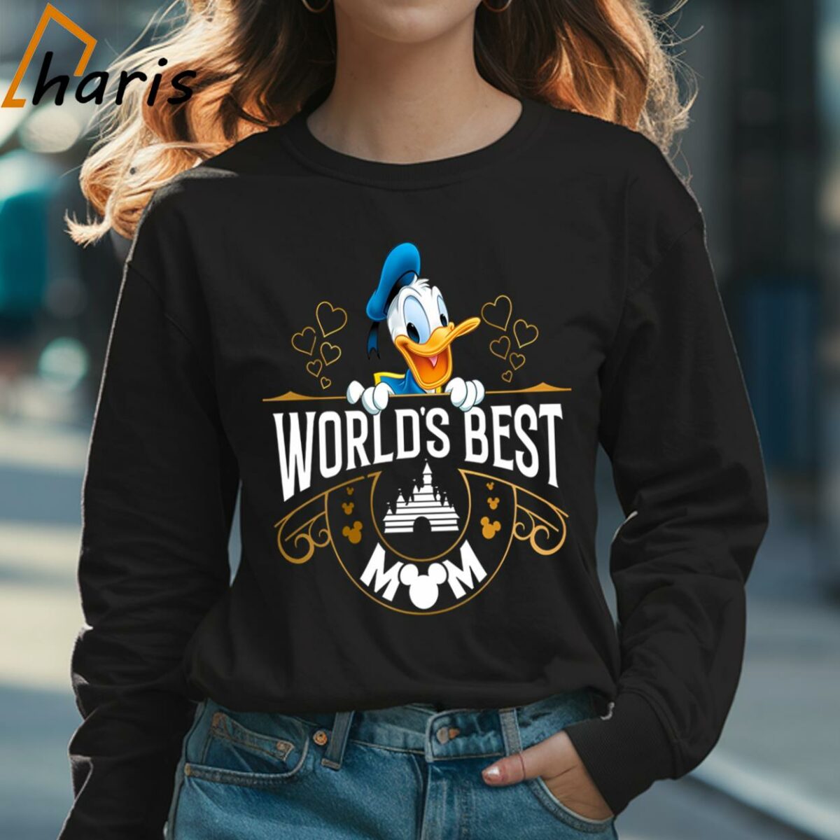Worlds Best Mom Donald Duck Shirt 3 Long sleeve shirt